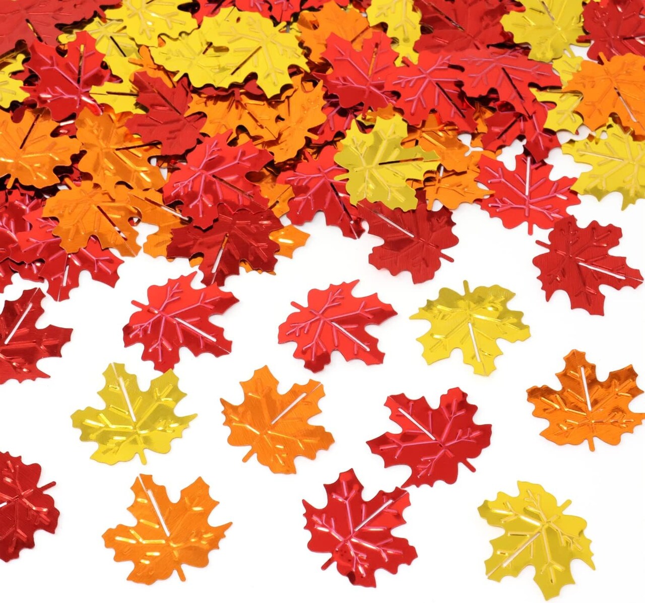 60g Fall Maple Leaf Confetti, Autumn Table Scatter Confetti, Sequins Sprinkle Confetti, Party Decoration Confetti, for Wedding, Birthday, Baby Shower, Halloween, Thanksgiving, Photoshoot, etc